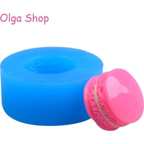 GYL265 16.9mm Macaron Silicone Mold - Dessert Cake Decorating Tools Fondant Chocolate Resin Pendant Jewelry Cabochon Mould