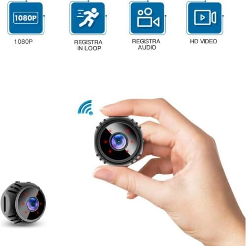 Mini Wifi IP Camera HD 1080P Wireless Indoor Camera Nightvision Two Way Audio Motion Detection Baby Monitor W8