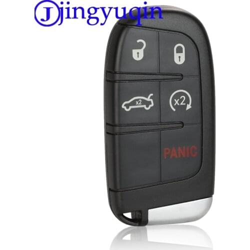 Jingyuqin Remote 5 Buttons Car Key For Jeep Compass Renegade Flip Folding Shell Case Fob Entry