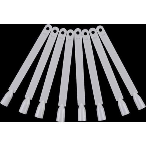 50 Pcs/Pack Portable Nail Display Sticks Swatches Showing Card Fan Shaped False Sharp Practice Manicure Tools Nail Color Sample