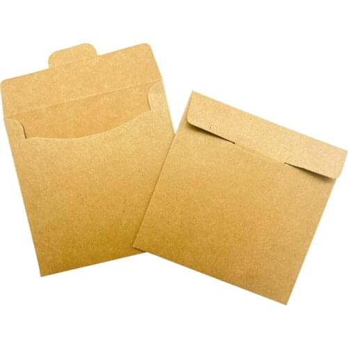5pcs/lot 130*130mm multifunction window karft paper envelope for vintage CD optical disc card bag
