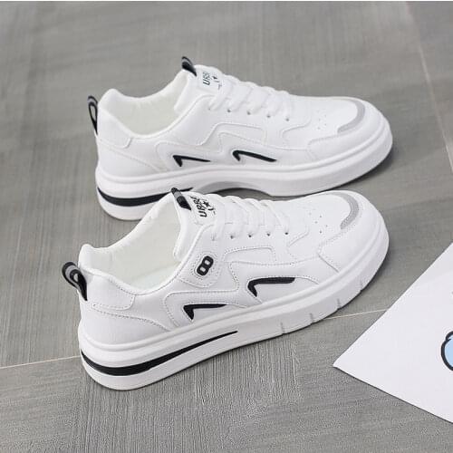 New White Ladies Shoes Womens Fashion Casual Shoes Students Breathable Flat Sneakers Women Vulcanize Shoes