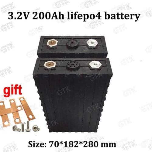 24pcs Lifepo4 3.2V 200AH lithium batetry 3C 600A deep cycle For 115V 84V 400ah Solar UPS energy storage subwoofer boat inverter