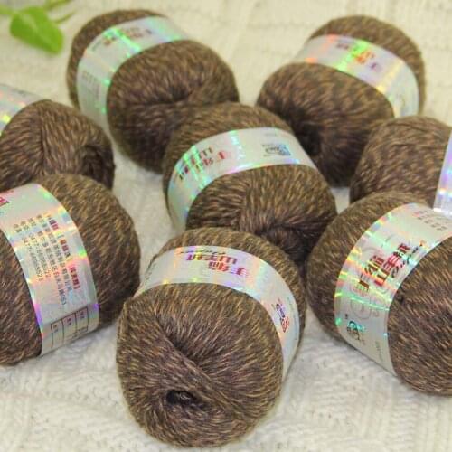 Sale New Luxurious Soft 8Balls x 50gr Mongolian Pure Cashmere Hand Knitting Wool Crochet YarnKhaki Beige Multi 233-631-8