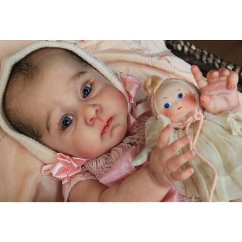 NPK 23inch Big Size Toddler Baby Popular Huxley Reborn Vinyl Doll Kit Unfinished Doll Parts