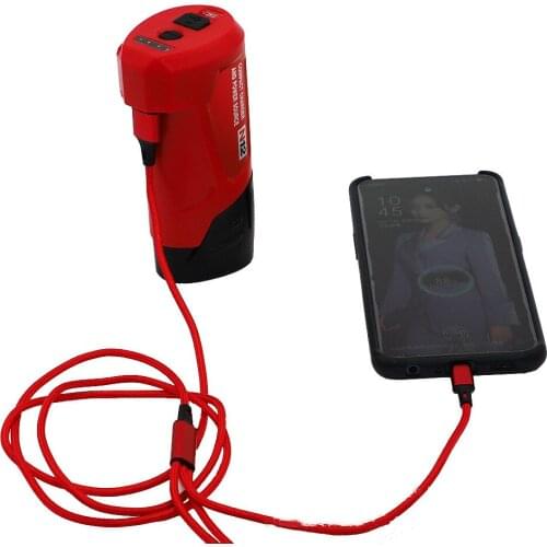 N12 Charger Converter USB Power Charging Adapter for Milwaukee 48-59-1201 M12 Li-Ion Battery Adapter Mobile phone Power Sup