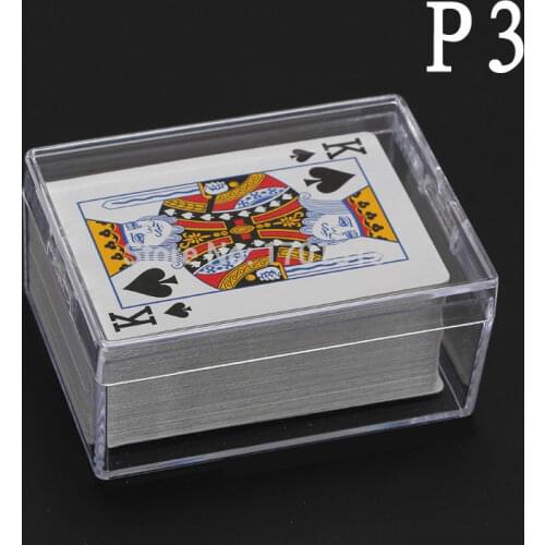 Polystyrene Transparent Playing CARDS plastic box PS Storage Collections Container Case(only sale box, not have Playing CARDS)