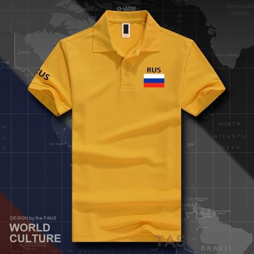 Russian Federation Russia polo shirts men short sleeve white brands printed for country 2018 cotton nation RUS country flag RU