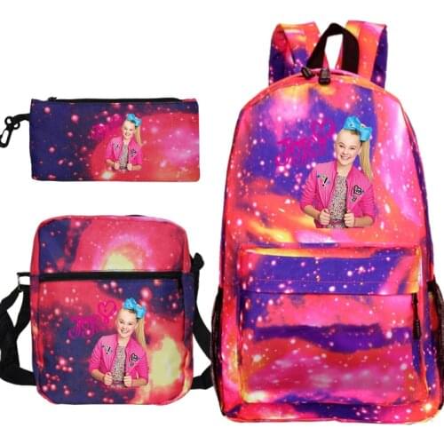 Jojo Siwa Rucksack Bagpack Boys Girls School Backpack Bags Teenager Travel Bookbag with Crossbody Bag Pen Bags