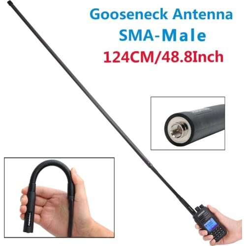 SMA-Male Gooseneck Tactical Antenna ABBREE VHF UHF 144/430Mhz For Yaesu FT-60R Puxing TYT Wouxun Two Way Radio Walkie Talkie