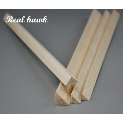 300mm long 3x3/4x4/5x5/6x6/8x8mm Balsa Triangular Wood Sticks Strips for airplane/boat model DIY free shipping