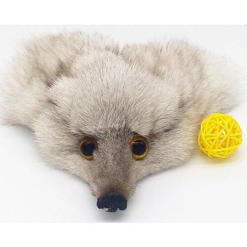 Fox Head Ornaments The Fox Modelling Real Fox Skin Fur for DIY Wearing Shoes Bag