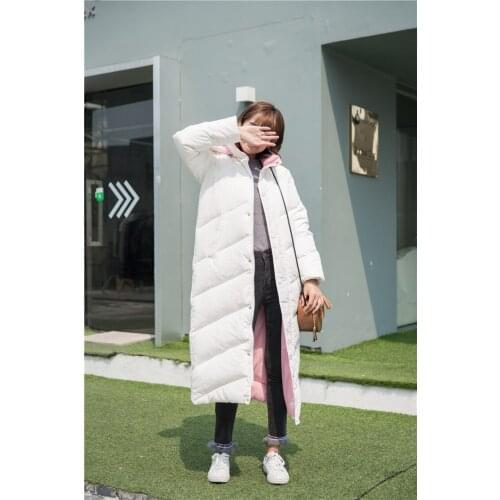 Size XS-10XL Women Winter X-Long Duck Down Coat Women Winter Down Jacket Hooded Women Coat Any Size