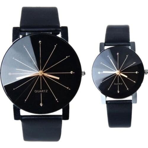 100pcs/Pack Lovers Watch Leather Belt Wholesale New Arrive Factory Price Clock For Men And Womens