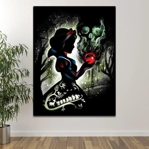 Skull Cartoon Girl 5d Diamond Painting Full Square/Round Mosaic "Poison Apple" Embroidery Handmade New Arrival Home Decor