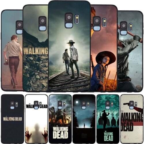 The Walking Dead black Soft phone Case For Samsung S20 S10 S9 S8 S7 edge Plus Lite Note 8 9 10 A6 A7 A8 A9 2018 Cover