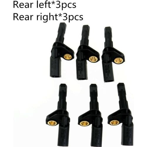 3 Pairs Rear Left Right FWD Wheel Speed ABS Sensor for VW Golf Passat Audi A3 TT Q3 Octavia Seat Toledo WHT003858 WHT 003 859