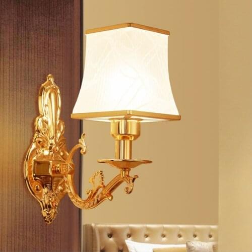 European Wall Lamp E27 Bedside Lamp Modern LED Wall Sconce Bracket Lights for bedroom Living room