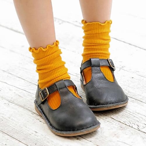 Cotton agaric heaps pure color girl socks Creative candy color children socks of the girls Pile socks thin infant