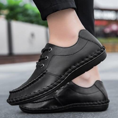Men shoes lace up Fashion Brand Shoes Man Youth Luxury Leather Shoes man Training Casual Flat Sneakers men Zapatos Hombre
