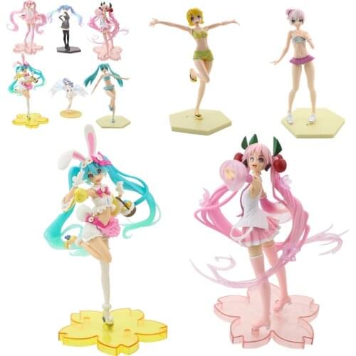 Hatsune Miku Kawaii Anime Pink Cherry Blossom Ghost Future PVC Movable Doll Girl Model Toy Collection Gift