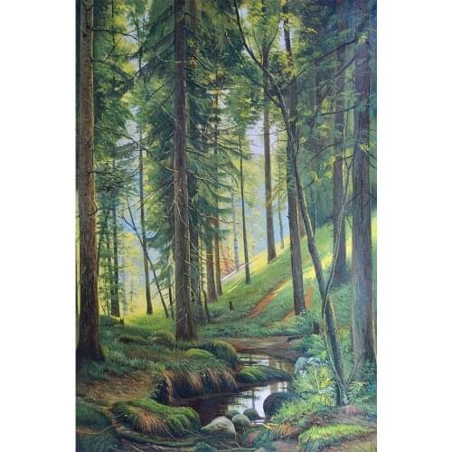 Forest Trees Creek Diamond Painting Scenic Round Full Drill Nouveaute DIY Mosaic Embroidery 5D Cross Stitch Home Decor Gifts