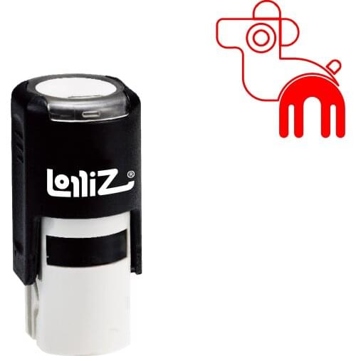 LolliZ Biomorphic Animal Symbol Series Design #97 Self-Inking Rubber Stamp