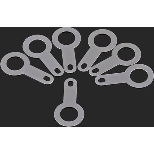 M2.2-M8.2 Copper Single Head Soldering Terminal Circular Weld Washer Welding Sheet Soldering Lug Silver-Plated Copper Gasket