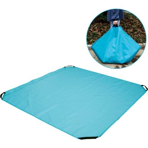 Yard Leaf Bag Waste Tarp Container 600D Oxford Cloth With Water-repellent PE Coating Reusable Duty Storage Mat