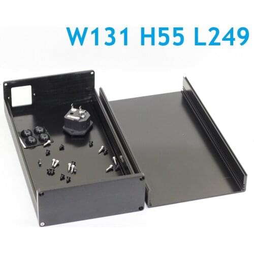 Mini Size W131 H55 D249 All Aluminum DIY Chassis Headphone Amplifier DCA Power Amplifier Supply Player AMP Case DIY 1306