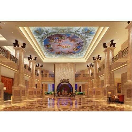 Ceiling Wallpaper Murals Living Room Bedroom Ceiling Mural Decor Beautiful angel ceiling mural