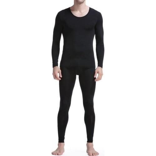 Mens Sexy Undershirts Sets Ice Silk Transparent Sheer Underwear Utra-thin See Through Long Sleeve Fitness T Shirt Trousers Suits