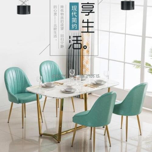 Nordic light luxury dining chair modern minimalist home ins wind net red chair bedroom wrought iron makeup nail back stool