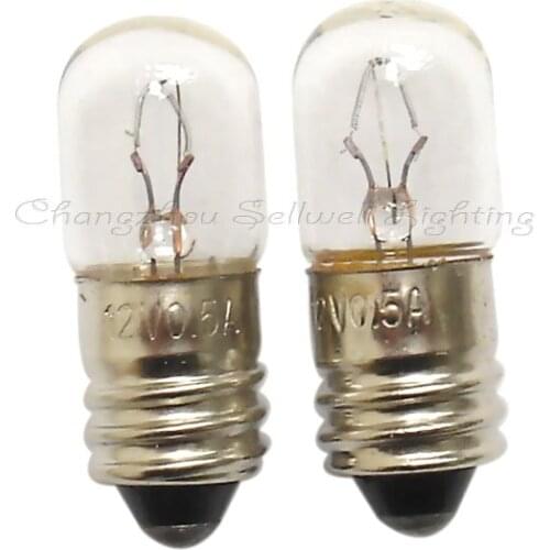 New!miniature Lighting Bulbs 12v 0.5a E10 T10x27 Free Shipping A307