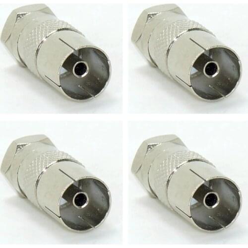 NEW Wholesale BNC Connectors 20pcs/lot F Male Plug to PAL Female Jack Straight TV RF coaxial adapter F-type Adapter