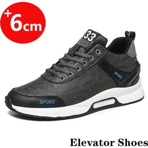 Elevator Shoes Height Increase Shoes for Men Sneakers Tall Heightening Shoes Height Shoes Height Increasing Shoes insole 6CM