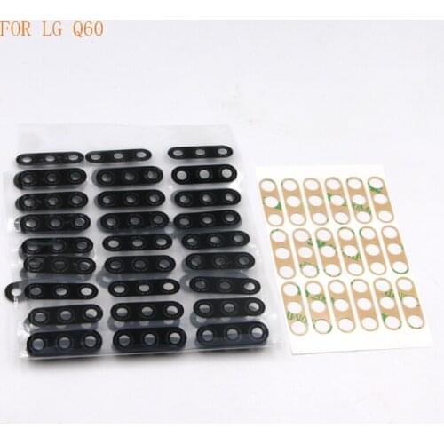 Original 50PCS Glass Lens For LG Q60 Back Real Camera Glass Lens Cover With Ahesive Sticker