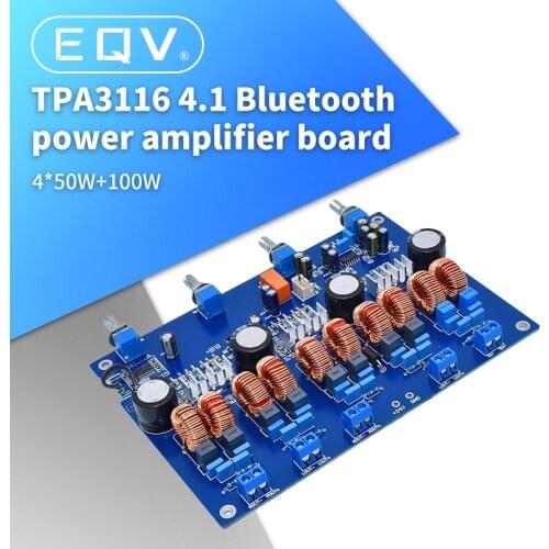 Frss Shipping NEW 4.1 channel TPA3116 4*50W+100W digital stereo Bluetooth bass power amplifier board