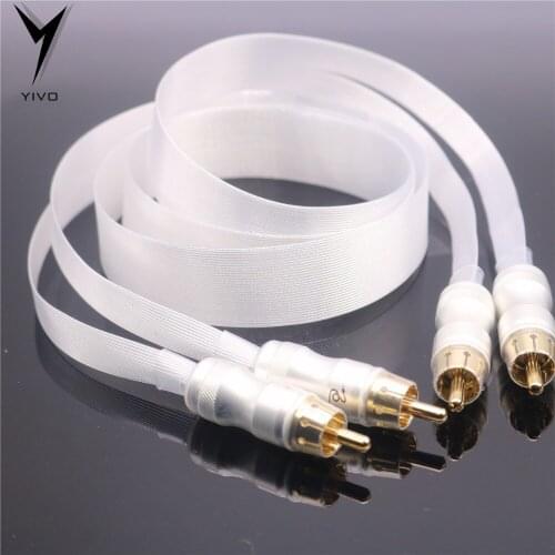Second-Hand HI-end High Purity RCA to RCA Metal Pure Copper Plated Gold Connector Speaker DIY finished Audio Cable Wire Cord
