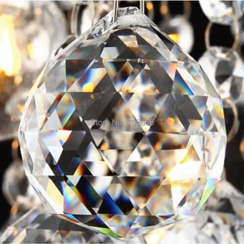 1 pcs 50mm clear Chandelier Crystal Faceted Ball Prism Suncatcher Feng Shui Free Shipping