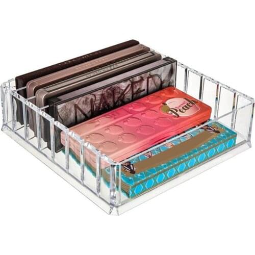 Clear Acrylic 8 Grid Makeup Organizer Storage Box Women Powder Lipstick Eye Shadow Display Stand Holder Cosmetic Display