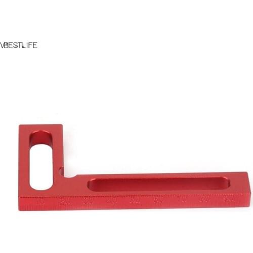 Aluminum Alloy Rectangular 90 Degree Positioning Ruler Woodworking Square Ruler Red digital inclinometer