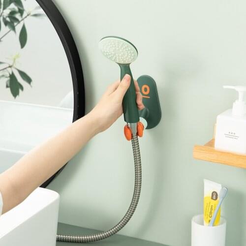 Punch-Free Shower Seat Can Be Rotated And Adjustable Cartoon Bathroom Shower Holder Cute Shower Nozzle Bracket Seat