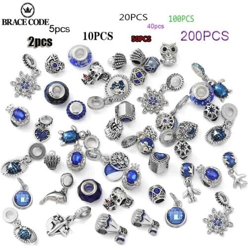 Special Offer Blue Starry Sky Reverse Earth Pendant Ladies Beaded Brand Bracelet Necklace Jewelry Mixed Models Shipped Randomly