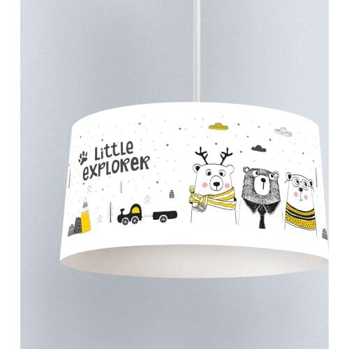 Lamp For Kids Bedrooms Light Chandelier for Living Room Childrens Room Three White Bear Model 1400