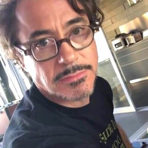 Iron Man Robert Downey Jr glasses asymmetric Eyeglasses handmade acetate irregular shape metal nose