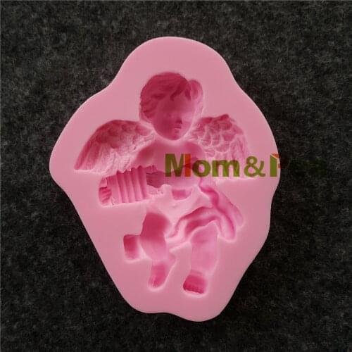 Mom&Pea 1161 Free Shipping Angel Silicone Mold Cake Decoration Fondant Cake 3D Mold Food Grade