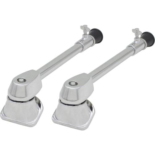 2pcs/pack Professional Drum Leg Bass Drums Spurs Legs Silver Steel Bottom Stand Support Percussion Instrument Parts Accessories