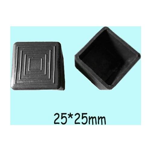 25*25mm 1' inch table feet cover Cap,square Furniture wood steel leg pad,Good shelf feet protector,black tube pipe cover ending