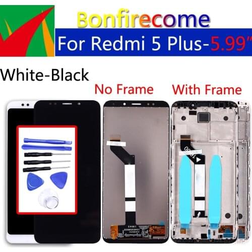 5.99" Original For Xiaomi Redmi 5 Plus Touch Screen Digitizer LCD With Frame Assembly Replacement For Redmi 5 Plus LCD Display 2160*1080